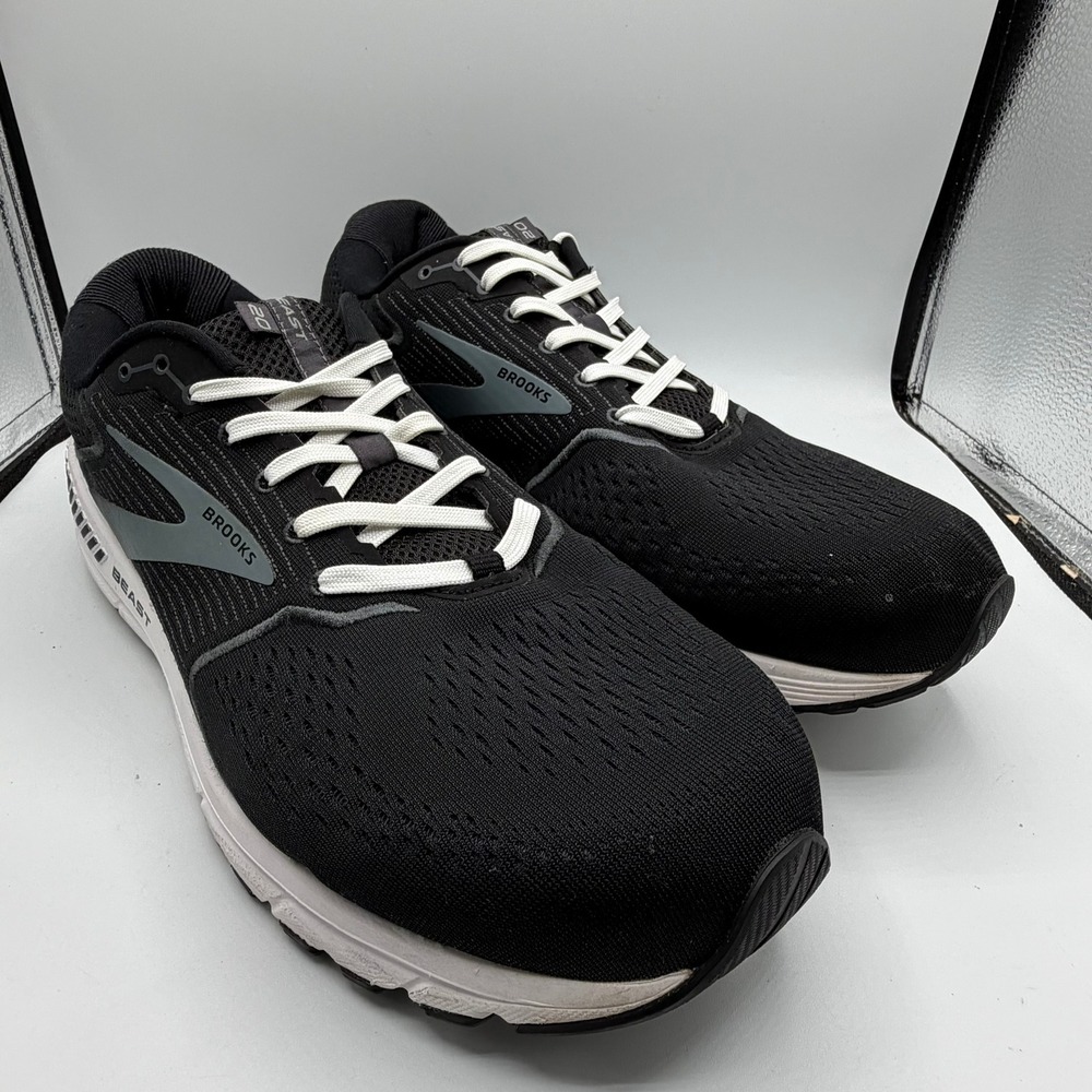 Brooks Beast 20 Mens Running Shoes Black Grey 1103272E051 Size 16 Wide 2E